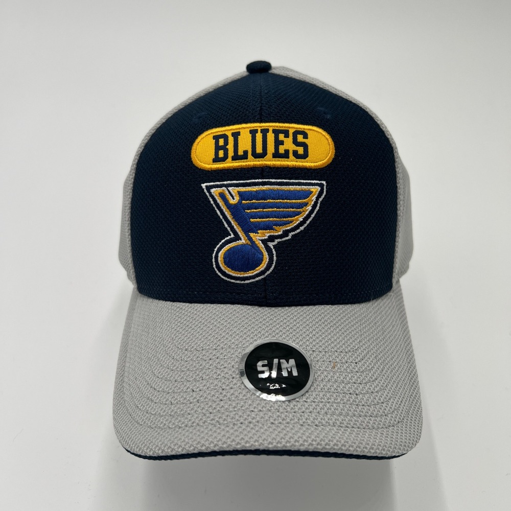 St Louis Blues Backes 42 Flexfit NHL Hockey Cap Hat Size S M‎